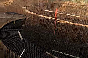 张家口砼烟囱新建施工现场